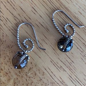 Pandora Smoky Quartz Pendant Charm Earrings